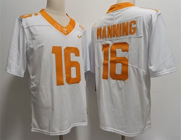 2024 NCAA Men Tennessee #16 Peyton Manning white nike jerseys